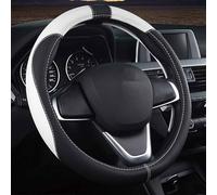 ZHAOXDONN Couvre Volant Voiture pour Mazda MX-30 (2020 2021 2022 2023 2024), Protege Volant Voiture Antidérapant Respirant Durable Accessoire de Voiture,Black White