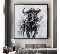 Zhaoyang Art Murale Abstrait Animal Espagnol Peinture À L'huile Affiches et Impressions Photo sur Toile Peintures Décor Salon Étude 32x32in/82x82cm Cadre Noir