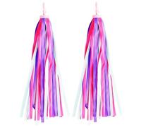ZHAOYCSH Guidon Streamers Enfant - 1 Paire de Rubans Colorés à Franges pour Vélo, Scooter et Tricycle - Décoration Guidon Glands 10 Pouces pour Filles et Garçons, Accessoire Ludique pour Enfants