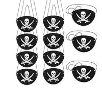 ZHAOYCSH Lot de 30 Cache-œils Pirates en Feutre Réglables pour Adultes et Enfants - Déguisement Cosplay, Halloween, Mascarade, Spectacle - Accessoires de Fête avec Motif Crâne et Os Croisés