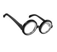 ZHAOYCSH Lunettes de Magicien Rétro,Lunettes Nerd Épaisses pour Déguisement Adultes, Accessoire Cosplay Halloween/Carnaval, Cadre Plastique Style Sorcier, Fête à Thème/Mardi Gras (Noir Transparent)