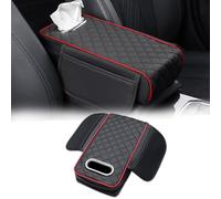 ZHAOYIJIE Housse d'Accoudoir de Voiture pour Renault 5 E-Tech 2024, Coussin d'Accoudoir Voiture en Cuir, Coussin pour Console Centrale de Voiture,F