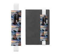 ZhaoYuGoods Beach Maui Hawaii Sunset Sea Waves Clouds Porte-stylo avec bande élastique | Pochette à stylo réglable | Joli porte-stylo en cuir, blanc, Taille unique