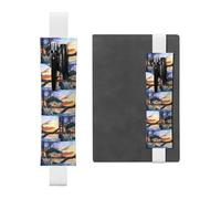 ZhaoYuGoods Big Fish Porte-stylo avec bande élastique | Pochette à stylo réglable | Joli porte-stylo en cuir, blanc, Taille unique