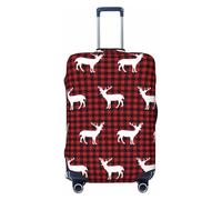 ZhaoYuGoods Buffalo Housse de bagage à carreaux cerf pour valise, protection anti-rayures, noir, Noir , L, Plaid Buffalo