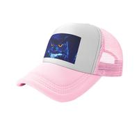 ZhaoYuGoods Casquette de baseball, imprimé hibou bleu, casquette de camionneur réglable en maille, chapeau de soleil mignon et décontracté pour sports de plein air, voyage, course à pied, rose, Taille