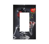 ZhaoYuGoods Couvercles de prise de courant décoratifs pour interrupteur - Motif fille de beauté gothique - Plaques murales durables - Plaque murale électrique 12,5 x 8 cm