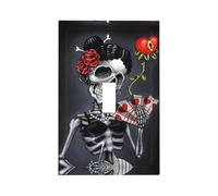 ZhaoYuGoods Couvercles de prise de courant décoratifs pour interrupteur - Motif fille de beauté gothique - Plaques murales durables - Plaque murale électrique 12,5 x 8 cm