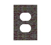 ZhaoYuGoods Couvercles de prise de courant décoratifs pour interrupteur, programmeur, code de programmation, plaques murales durables, plaque murale électrique, 12,5 x 8 cm