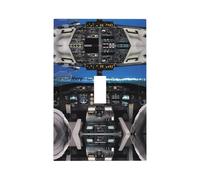ZhaoYuGoods Couvercles de prise d'interrupteur décoratifs, cockpit d'avion imprimés, plaques murales durables, plaque frontale électrique, 12,5 x 8 cm
