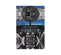 ZhaoYuGoods Couvercles de prise d'interrupteur décoratifs, cockpit d'avion imprimés, plaques murales durables, plaque frontale électrique, 12,5 x 8 cm