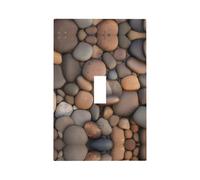 ZhaoYuGoods Couvercles de prise d'interrupteur décoratifs, galets sur la plage, plaques murales durables, plaque murale électrique, 12,5 x 8 cm