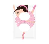 ZhaoYuGoods Couvercles de prise d'interrupteur décoratifs, petite ballerine dansante imprimée, plaques murales durables, plaque frontale électrique, 12,5 x 8 cm