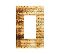 ZhaoYuGoods Couvercles décoratifs pour interrupteur de prise de courant, note de musique vintage, art imprimé, plaques murales durables, plaque frontale électrique, 12,5 x 8 cm
