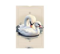 ZhaoYuGoods Couvercles décoratifs pour interrupteur, joli petit cygne imprimé, plaques murales durables, plaque frontale électrique, 12,5 x 8 cm