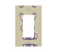 ZhaoYuGoods Couvercles décoratifs pour interrupteur, joli petit lapin imprimé, plaques murales durables, plaque frontale électrique, 12,5 x 8 cm