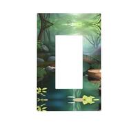 ZhaoYuGoods Couvercles décoratifs pour interrupteur, Little Bridge in The East, plaques murales durables, plaque murale électrique, 12,5 x 8 cm