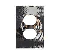 ZhaoYuGoods Couvercles décoratifs pour interrupteur - Tigre au repos - Plaques murales durables - Plaque murale électrique - 12,5 x 8 cm