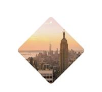 ZhaoYuGoods Empire State Building Lot de 6 cartes désodorisantes de voiture lavande pour homme et femme Décoration parfumée à suspendre pour miroir de voiture, maison, placard