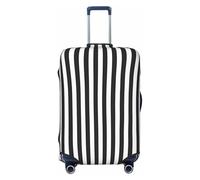 ZhaoYuGoods Housse de protection à rayures noires et blanches pour valises, bagages, accessoires anti-rayures, Noir , S, Rayé