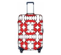 ZhaoYuGoods Housse de protection de bagage motif crabe de dessin animé, housse imprimée pour valise, housses de bagages amusantes pour bagages de 45 à 81 cm, blanc, XL