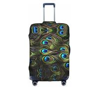 ZhaoYuGoods Housse de protection de bagage motif paon frais, housse de valise imprimée pour valise, housses de bagages amusantes pour bagages de 45 à 81 cm, blanc, S
