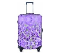 ZhaoYuGoods Housse de protection de bagage violette lavande, housse imprimée pour valise, housse de bagage amusante pour bagages de 45 à 81 cm, blanc, L