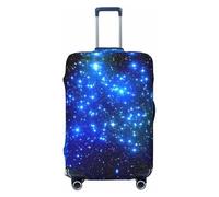 ZhaoYuGoods Housse de protection pour valise avec fermeture éclair Motif étoiles brillantes Bleu, Noir , S, Galaxie/Espace
