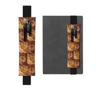 ZhaoYuGoods Law of The Compass Porte-stylo avec bande élastique de navigation | Pochette à stylo réglable | Joli porte-stylo en cuir, Noir , Taille unique