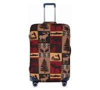 ZhaoYuGoods Lodge Bear Housse de bagage pour valises Motif cerf, Noir , L, Lodge rustique