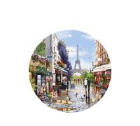 ZhaoYuGoods Lot de 6 cartes désodorisantes de voiture Paris Street Scene Tour Eiffel Lavande pour homme et femme Décoration parfumée à suspendre pour miroir de voiture, maison, placard