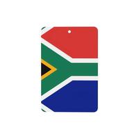 ZhaoYuGoods Lot de 6 cartes désodorisantes pour voiture motif drapeau de l'Afrique du Sud - Pour homme et femme - Décoration parfumée à suspendre pour miroir de voiture, maison, placard