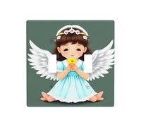 ZhaoYuGoods Plaque murale imprimée petit ange mignon, double interrupteur à bascule, couvercle de sortie 2 interrupteurs 11,4 cm x 11,4 cm, plaque frontale décorative en polycarbonate pour la maison