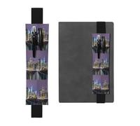 ZhaoYuGoods Porte-stylo à bande élastique New York City | Pochette à stylo réglable | Joli porte-stylo en cuir, Noir , Taille unique