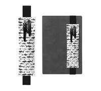 ZhaoYuGoods Porte-stylo avec bande élastique en forme de poisson | Pochette à stylo réglable | Joli porte-stylo en cuir, Noir , Taille unique