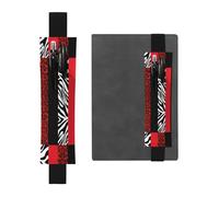 ZhaoYuGoods Porte-stylo avec bande élastique motif léopard rouge et zèbre | Pochette à stylo réglable | Joli porte-stylo en cuir, Noir , Taille unique