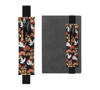 ZhaoYuGoods Porte-stylo avec bande élastique Motif oiseaux volants Crane Heron | Pochette à stylo réglable | Joli porte-stylo en cuir, Noir , Taille unique