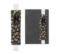 ZhaoYuGoods Porte-stylo en cuir avec bande élastique en forme de cœur pour sensibilisation à l'autisme | Pochette à stylo réglable | Joli porte-stylo en cuir, blanc, Taille unique