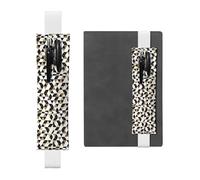 ZhaoYuGoods Porte-stylo tendance moderne noir blanc doré triangles élastique | Pochette à stylo réglable | Joli porte-stylo en cuir, blanc, Taille unique