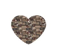 ZhaoYuGoods Rustic Lodge Bear Lot de 6 cartes désodorisantes de voiture lavande pour homme et femme Décoration parfumée à suspendre pour miroir de voiture, maison, placard