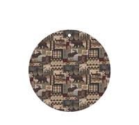 ZhaoYuGoods Rustic Lodge Bear Lot de 6 cartes désodorisantes de voiture lavande pour homme et femme Décoration parfumée à suspendre pour miroir de voiture, maison, placard