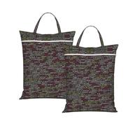 Zhaoyugoods Sac à linge de voyage imprimé avec code programmeur, sac à linge sale avec fermeture éclair et poignée, grand sac de lavage pour valise, gym, camping et voyages