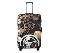 ZhaoYuGoods Steampunk Housse de protection pour valises à engrenages mécaniques Noir anti-rayures avec fermeture éclair, Noir , L, Steampunk