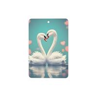 ZhaoYuGoods Swan in Love Lot de 6 cartes désodorisantes de voiture Lavande pour homme et femme Décoration parfumée à suspendre pour miroir de voiture, maison, placard