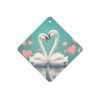 ZhaoYuGoods Swan in Love Lot de 6 cartes désodorisantes de voiture Lavande pour homme et femme Décoration parfumée à suspendre pour miroir de voiture, maison, placard
