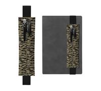 ZhaoYuGoods Tiger Stripe Porte-stylo avec bande élastique Motif camouflage | Pochette à stylo réglable | Joli porte-stylo en cuir, Noir , Taille unique