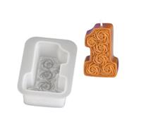 ZHAPEG Moules en silicone pour bougies en forme de chiffre de 0 à 8 en forme de rose