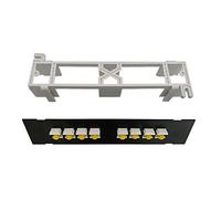 ZHAPEG Panneau de brassage 8 ports ST en fibre optique RJ45 - Prise adaptateur - Cadre de distribution Ethernet - Étagère réseau