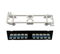 ZHAPEG Panneau de brassage en fibre optique 10 ports compatible avec le panneau de brassage réseau 1U pour montage mural ou bloc de montage en rack 19"
