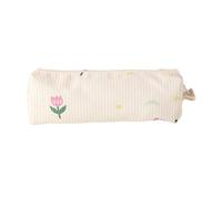 ZHAPEG Trousse à crayons en velours côtelé avec fermeture éclair - Motif floral - Pour étudiants et écoles